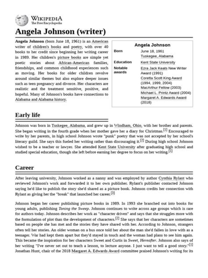 Angela Johnson Biography, Age, Height, Husband, Net Worth, Family