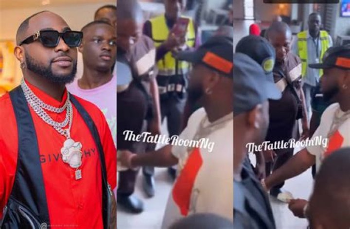 
Davido Causes Commotion At Airport As He Makes Money Rain 