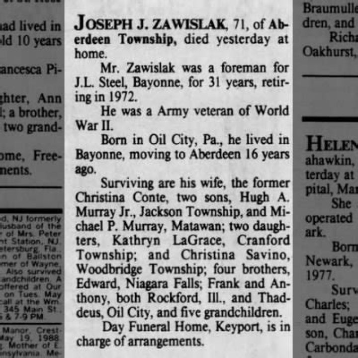 Joe Zawislak Biography, Age, Height, Wife, Net Worth, Family