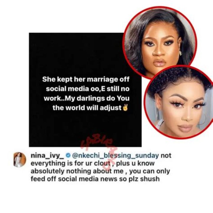 
Nkechi Blessing And Nina Exchange Unpleasant Words On IG 