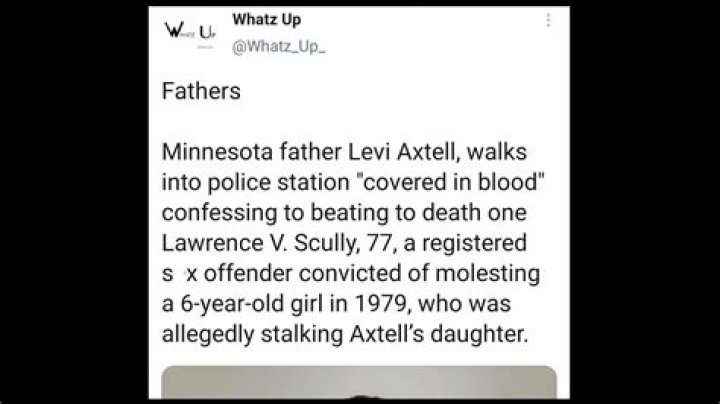 
What did Levi Axtell do? Minnesota dad kills elderly offender with moose antler 